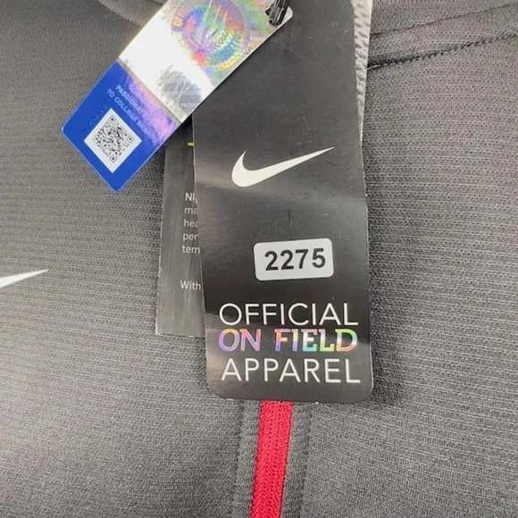 NEW Nike Oklahoma Sooner Football On Field 1/4 Zip Jacket Gray Red Mens Large - Picture 5 of 10